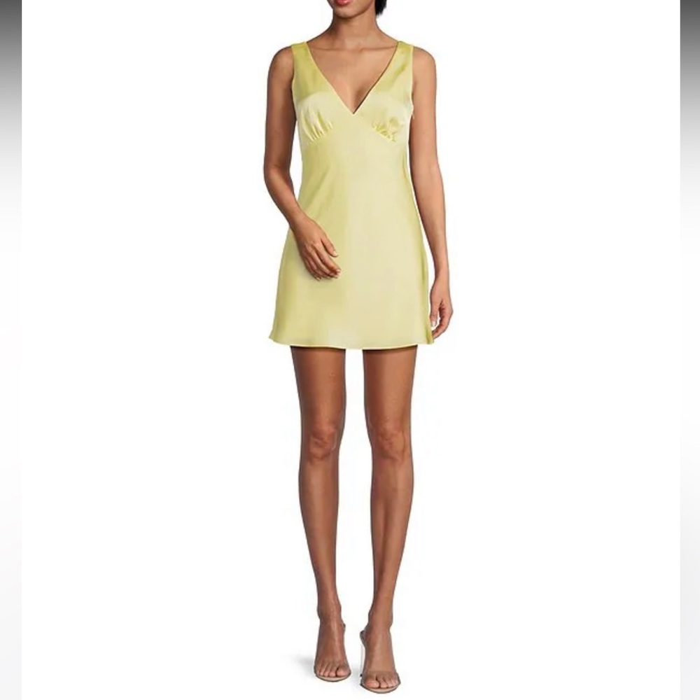NWT Gianni Bini
Daisy Satin V-Neck Sleeveless Mini Dress